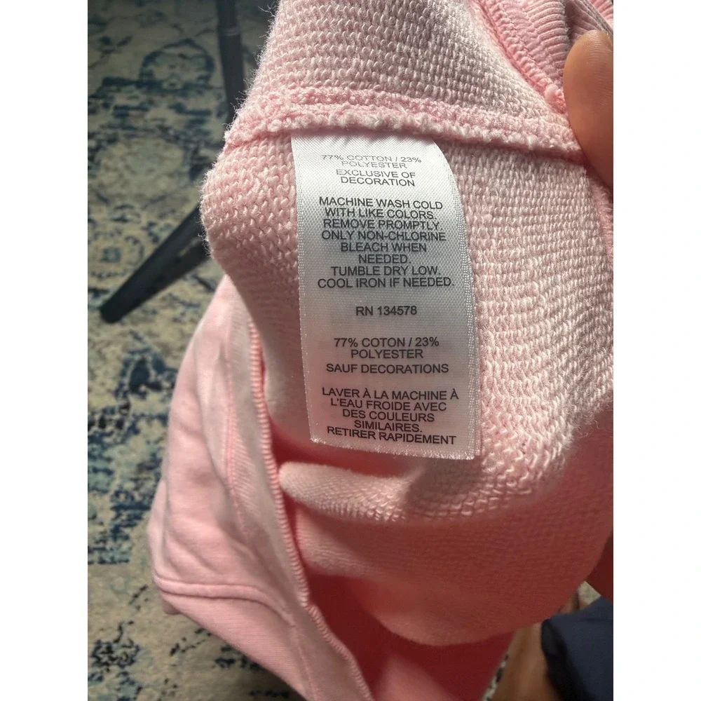 Vineyard Vines Girls Classic Shep Shirt Pink Quarter Zip Pullover NWT‎ M 10-12